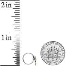 Load image into Gallery viewer, 20G 5/16 Pink CZ Gem Candy Cane Holly Christmas Nose Hoop
