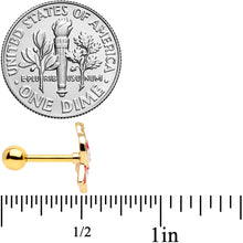 Load image into Gallery viewer, 16G 1/4 Gold Tone Snowman Christmas Cartilage Tragus Set of 3
