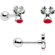 将图片加载到图库查看器，16G 1/4 Reindeer Snowman Christmas Dangle Cartilage Tragus Set of 3

