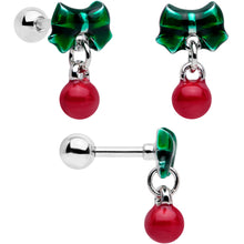 将图片加载到图库查看器，16G 1/4 Reindeer Snowman Christmas Dangle Cartilage Tragus Set of 3
