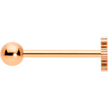 Load image into Gallery viewer, Rose Gold Tone Winter Snowflake Christmas Barbell Tongue Ring
