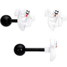 Load image into Gallery viewer, 16G 1/4 Ghosts Pumpkin Halloween Cartilage Tragus Set of 3
