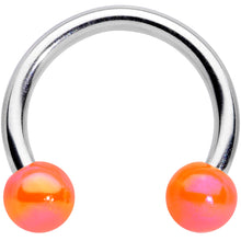 Load image into Gallery viewer, 16G 5/16 Orange Ball Ends Horseshoe Circular Barbell
