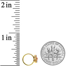 Load image into Gallery viewer, 20G 5/16 Clear Pink CZ Gem Gold Tone Sunburst Nose Hoop
