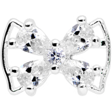 Load image into Gallery viewer, 16G 1/4 Clear CZ Gem Beauty Bow Cartilage Tragus Earring

