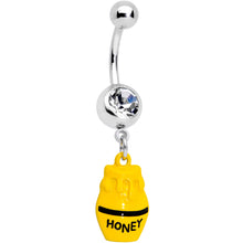 将图片加载到图库查看器，Clear Gem Jar of Honey Dangle Belly Ring

