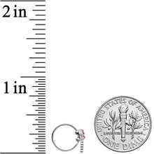 将图片加载到图库查看器，20G 5/16 Pink Gem Open Key Nose Hoop
