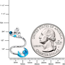 Load image into Gallery viewer, Aqua Gem Blue Mermaid Spiral Twister Belly Ring
