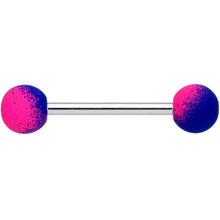 将图片加载到图库查看器，Pink Blue Ombre Soft Finish Barbell Tongue Ring
