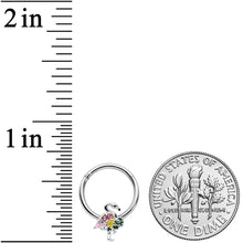 Load image into Gallery viewer, 16G 3/8 Pink Gem Funky Flamingo Hinged Segment Ring

