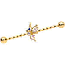 Load image into Gallery viewer, 14G Clear CZ Gem Star Angel Christmas Industrial Barbell 38mm
