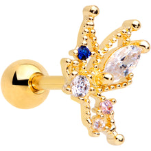 Load image into Gallery viewer, 16G 1/4 Clear CZ Gem Star Angel Christmas Cartilage Tragus
