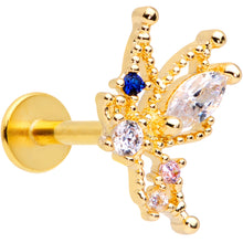 Load image into Gallery viewer, 16G 5/16 Clear CZ Gem Star Angel Christmas Labret Monroe Tragus
