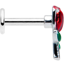 Load image into Gallery viewer, 16G 1/4 Red Rose Flower Valentines Day Labret Monroe Tragus
