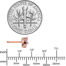 Load image into Gallery viewer, 20G 1/4 Clear Pink Gem Rose Gold Tone Heart Star Nose Bone
