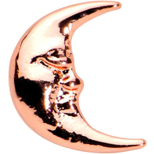 Load image into Gallery viewer, 16G 5/16 Rose Gold Tone Face in the Moon Labret Monroe Tragus

