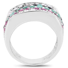 将图片加载到图库查看器，4.28 Carat Genuine Multi Stone .925 Sterling Silver Ring
