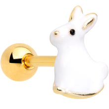 将图片加载到图库查看器，16G 1/4 White Easter Bunny Rabbit Cartilage Tragus Earring
