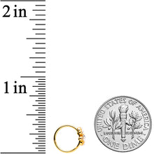 将图片加载到图库查看器，20G 5/16 Clear Gem Gold Tone Stylish Splat Nose Hoop
