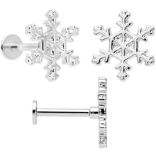 Load image into Gallery viewer, 16G 5/16 Snowflake Mitten Stocking Christmas Labret Set of 3

