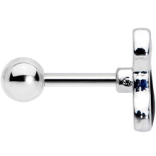 Load image into Gallery viewer, 16G 1/4 Black Sitting Dog Cartilage Tragus Earring
