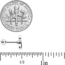 Load image into Gallery viewer, 16G 1/4 Black Sitting Dog Cartilage Tragus Earring
