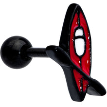 将图片加载到图库查看器，16G 1/4 Black Red Summer Kayak Boat Cartilage Tragus Earring
