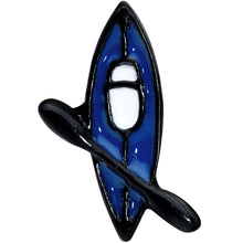 Load image into Gallery viewer, 16G 1/4 Black Blue Summer Kayak Boat Cartilage Tragus Earring
