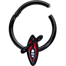 Load image into Gallery viewer, 16G 3/8 Black Red Summer Kayak Boat Hinged Segment Ring
