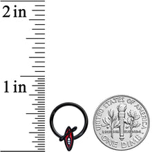 Load image into Gallery viewer, 16G 3/8 Black Red Summer Kayak Boat Hinged Segment Ring
