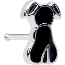 将图片加载到图库查看器，20G 1/4 Black Sitting Dog Nose Bone
