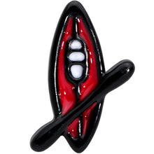Load image into Gallery viewer, 20G 1/4 Black Red Summer Kayak Boat Nose Bone

