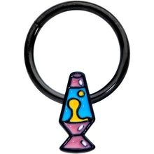 将图片加载到图库查看器，16G 3/8 Black Retro Lava Lamp Hinged Segment Ring
