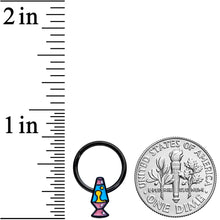 将图片加载到图库查看器，16G 3/8 Black Retro Lava Lamp Hinged Segment Ring
