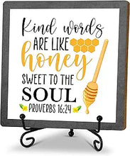 Load image into Gallery viewer, Spring Honey Bee Wood Sign Home Decor
