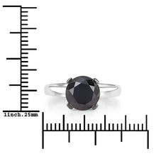 Load image into Gallery viewer, 3.00 Carat Genuine Black Diamond 14K White Gold Ring
