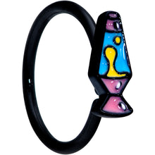 Load image into Gallery viewer, 18G 3/8 Black Retro Lava Lamp Nose Hoop
