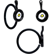 Load image into Gallery viewer, 18G 3/8 Black Spatula Kitchen Cooking Nose Hoop Set of 2
