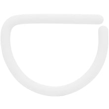 将图片加载到图库查看器，18G 3/8 White Matte D Shape Septum Ring
