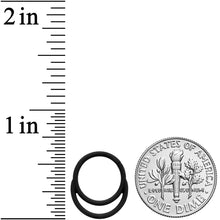 Load image into Gallery viewer, 18G 3/8 Black Matte Double Circle Cartilage Hinged Segment Ring
