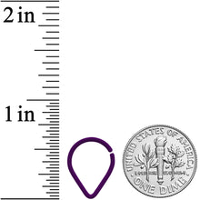 Load image into Gallery viewer, 18G 3/8 Purple Matte Teardrop Cartilage Closure Ring
