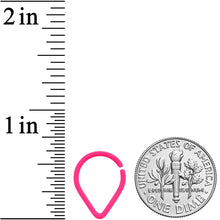 Load image into Gallery viewer, 18G 3/8 Pink Matte Teardrop Cartilage Closure Ring
