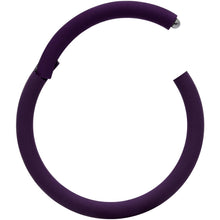 Load image into Gallery viewer, 18G 3/8 Dark Purple Matte Cartilage Hinged Segment Ring
