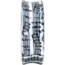 将图片加载到图库查看器，Black White Acrylic Music Notes Double Flare Plug Set
