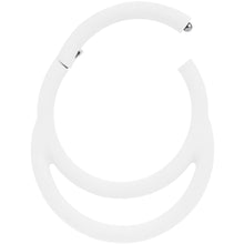 Load image into Gallery viewer, 18G 3/8 White Matte Double Circle Hinged Segment Ring
