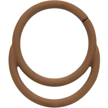 将图片加载到图库查看器，18G 3/8 Light Brown Matte Double Circle Hinged Segment Ring
