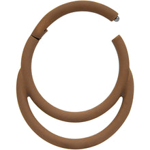 将图片加载到图库查看器，18G 3/8 Light Brown Matte Double Circle Hinged Segment Ring
