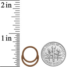 将图片加载到图库查看器，18G 3/8 Light Brown Matte Double Circle Hinged Segment Ring
