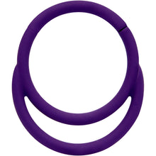 Load image into Gallery viewer, 18G 3/8 Purple Matte Double Circle Cartilage Hinged Segment Ring
