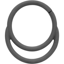 Load image into Gallery viewer, 18G 3/8 Grey Matte Double Circle Hinged Segment Ring
